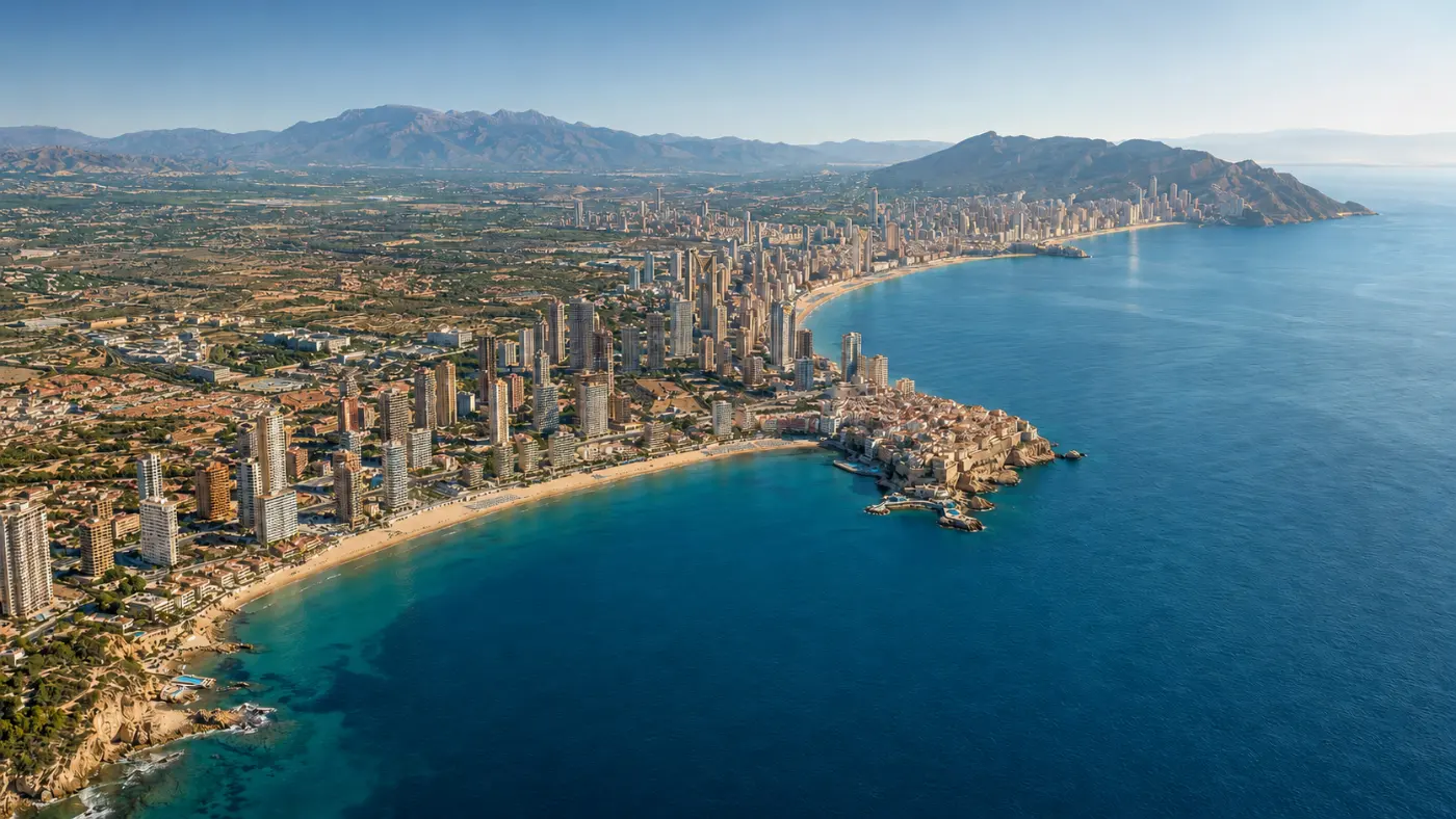 Vista aérea de Benidorm Poniente